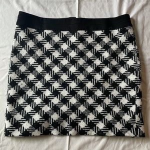 Black and white wool skirt.